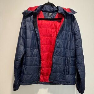Abercrombie & Fitch Blue and Red Puffer Jacket